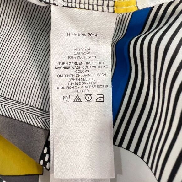 Armani exchange long sleeve lightweight geometric print shirt dress size small - Picture 9 of 11